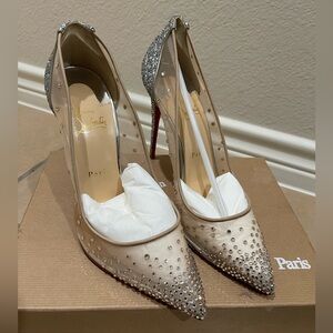 NEW Christian Louboutin Crystal Follies Strass 100